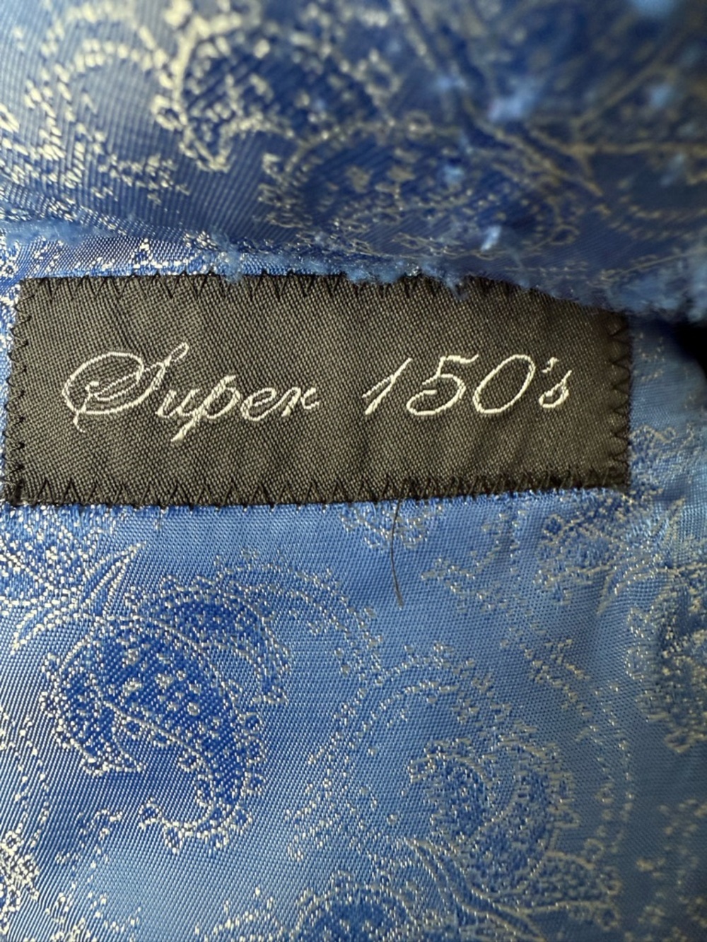 SARTORIA TOSI Italy Handmade Blazer Jacket Plaid Blue Preppy Super 150s Wool 48R - Picture 5 of 10